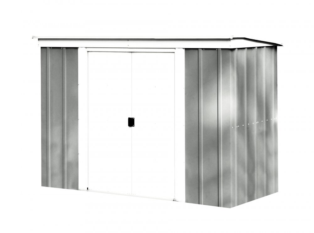 Kovový zahradní domek 254 x 119 cm Dekorhome Šedá