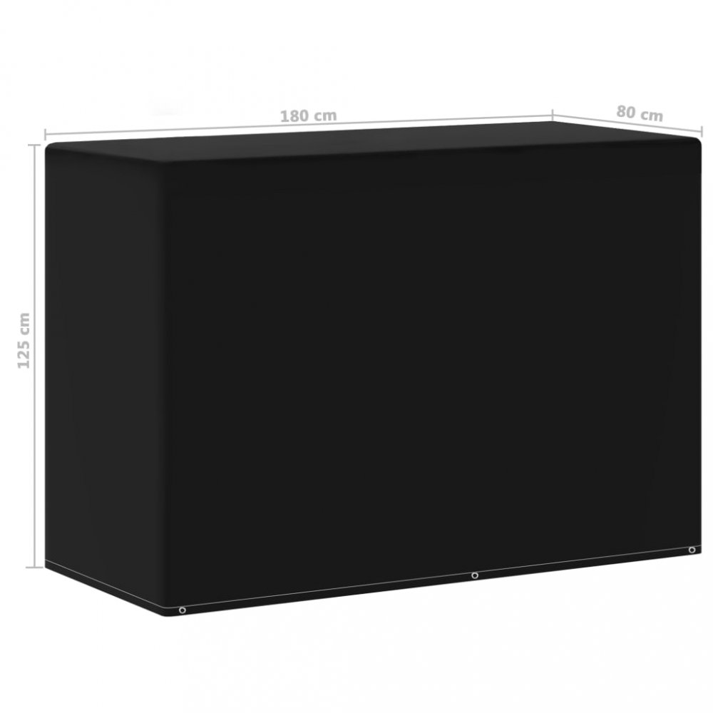 E-shop Plachta na záhradný nábytok PE čierna Dekorhome 180x80x125 cm