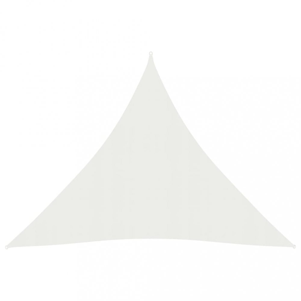 Stínící plachta trojúhelníková HDPE 3 x 3 x 3 m Dekorhome Bílá,Stínící plachta trojúhelníková HDPE 3