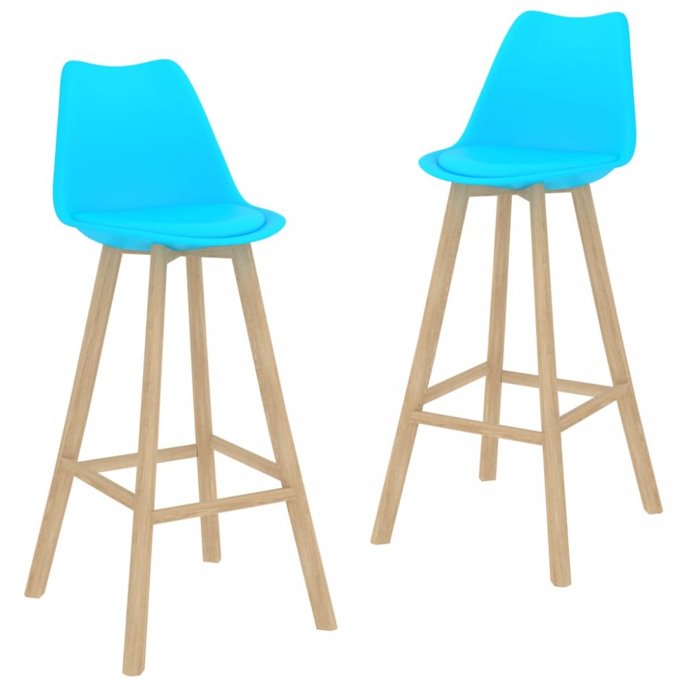 E-shop Barová židle 2 ks  Světle modrá,Barová židle 2 ks  Světle modrá