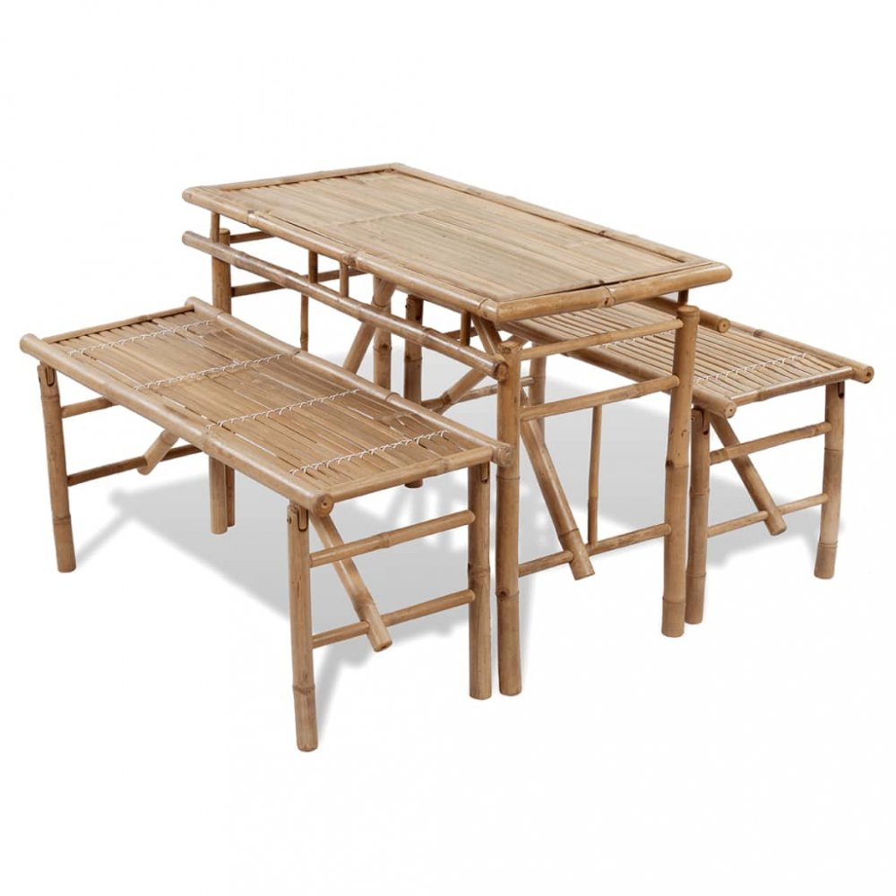 Pivný set bambus Dekorhome - POSLEDNÝ KUS