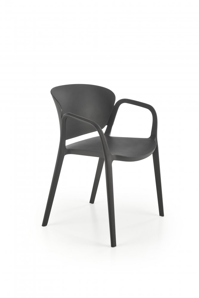 Stohovateľná jedálenská stolička K491 Halmar Čierna