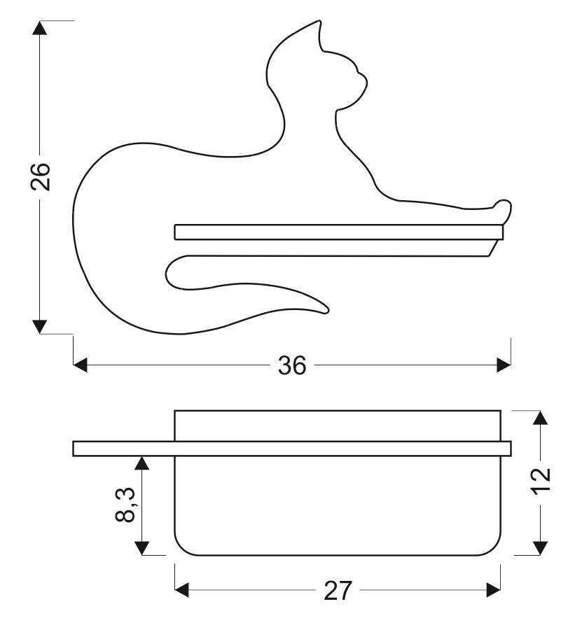 Obrázok Candellux LED Detské nástenné svietidlo s poličkou BLACK CAT LED/5W/230V CA0433