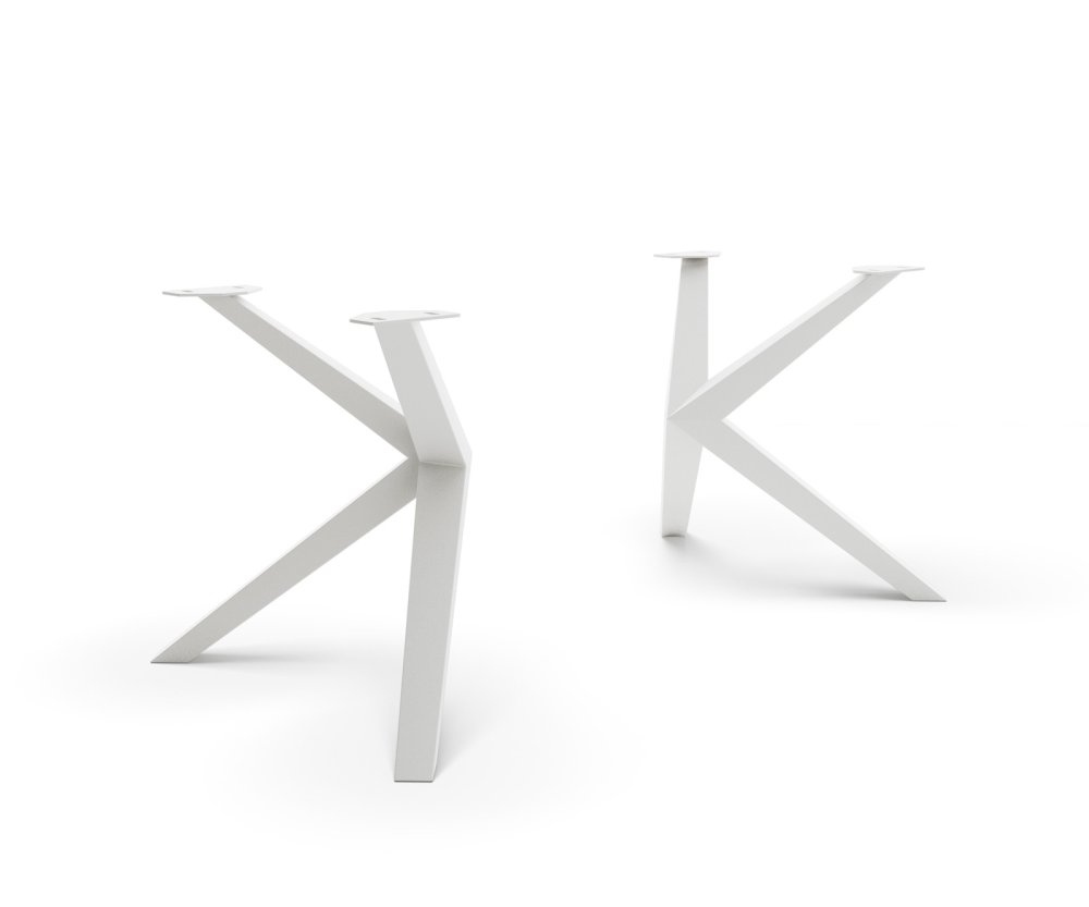 Podnož k jídelnímu stolu Zenthara kulatá kovová bílé