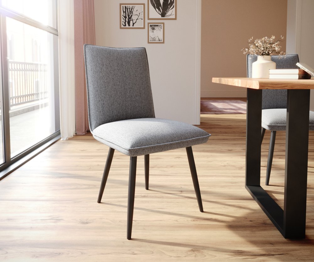 Jídelní židle Lelio-Flex zúžená podnož černá strukturovaná