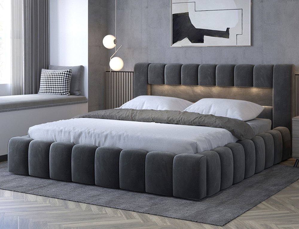 Posteľ Lamica 160x200 + Kovový rám / plynový výťah / kontajner