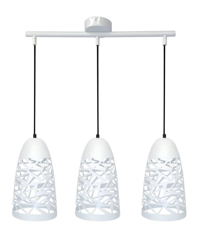 Závesná lampa biela 3xE27 59cm SABRIN