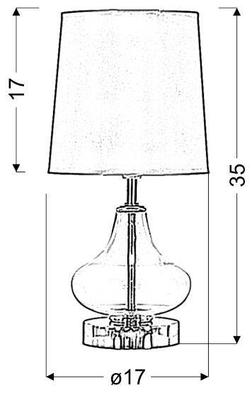 Aladinova jantárová stolová lampa s priemerom 35 cm