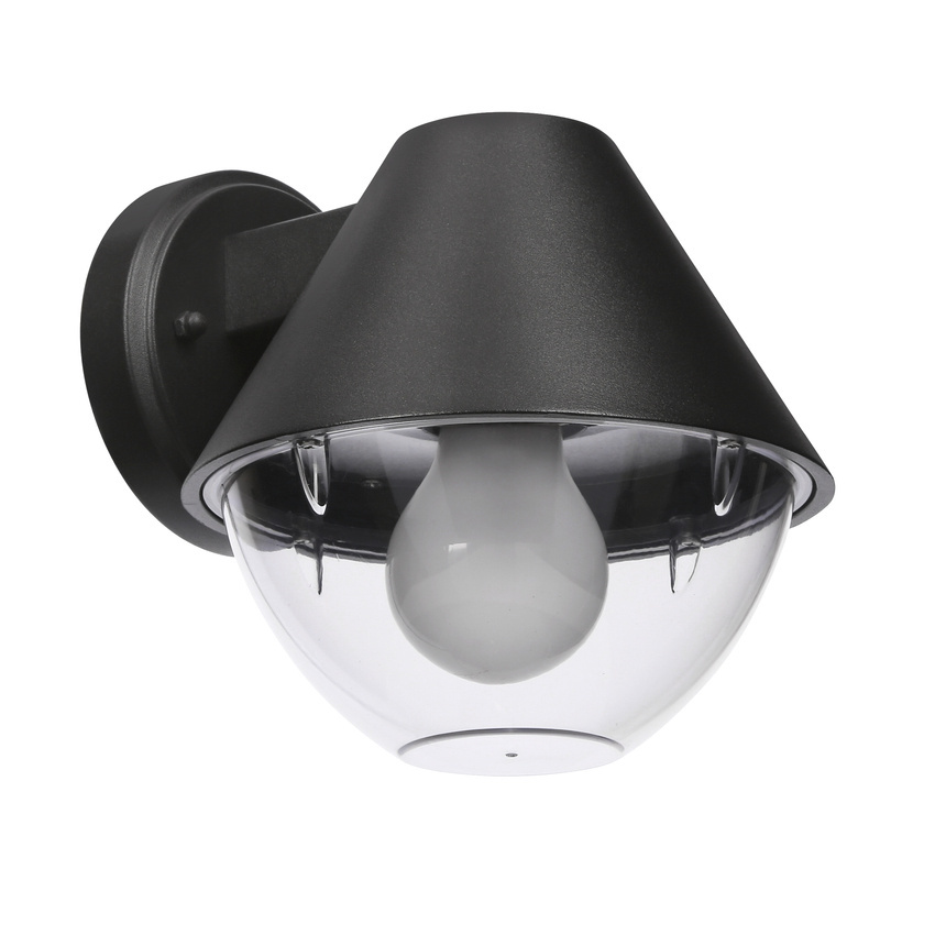Nástenná lampa Hendera záhradná 20,5x17,5 čierna 1x40W E27 kužeľové tienidlo IP44