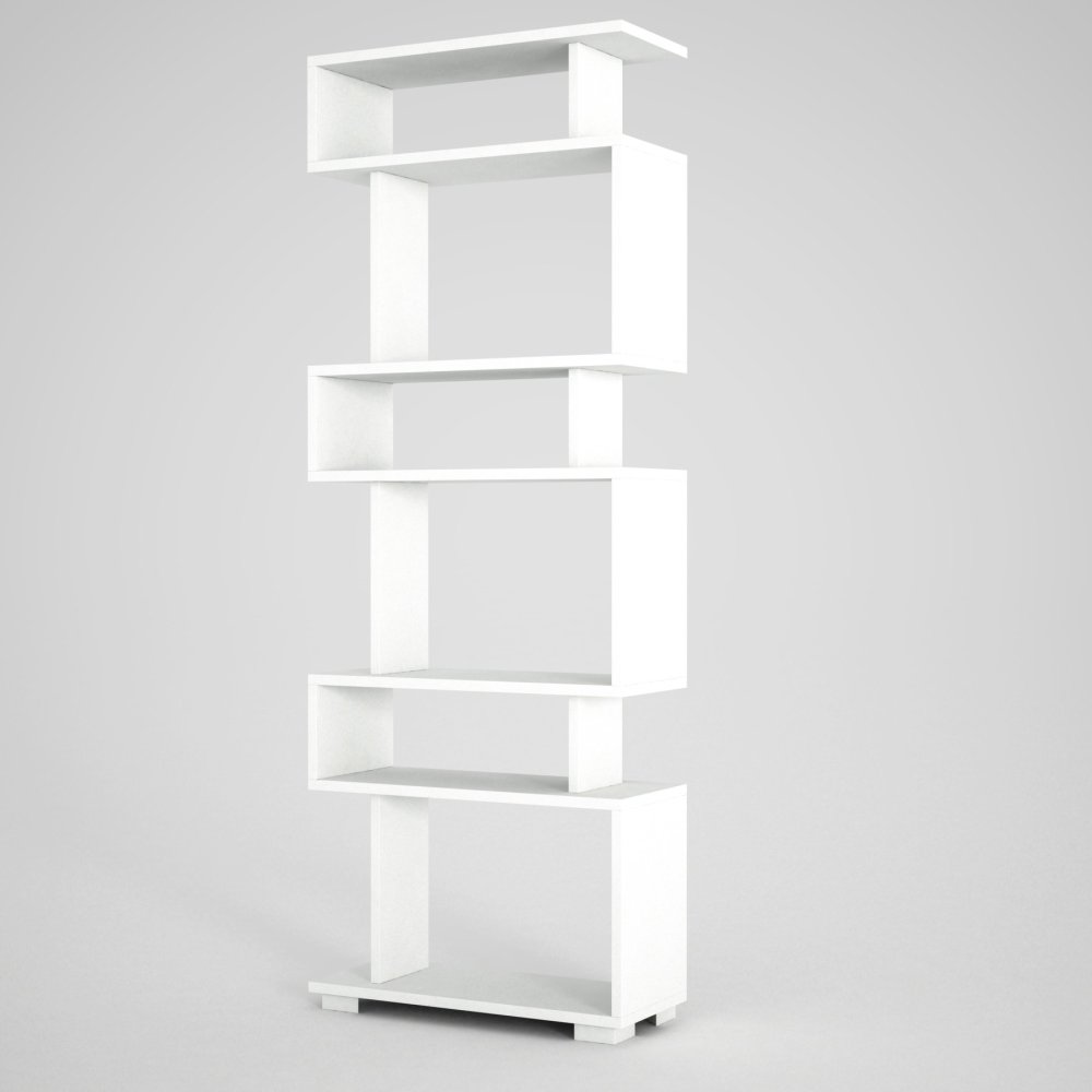 Knihovna Blok - White, Walnut (obrázek 4)