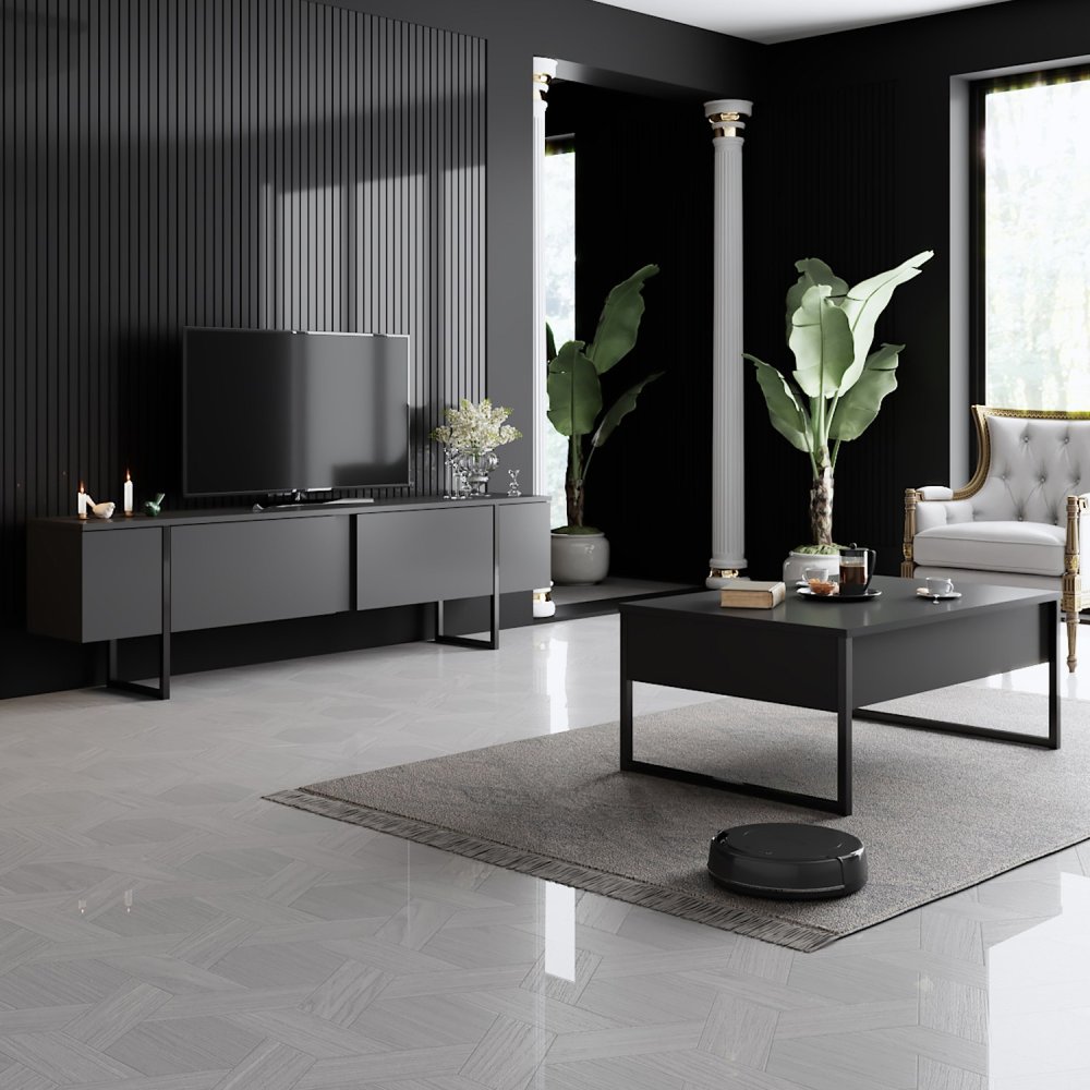 Konferenční stolek Luxe - Anthracite, Black (obrázek 4)