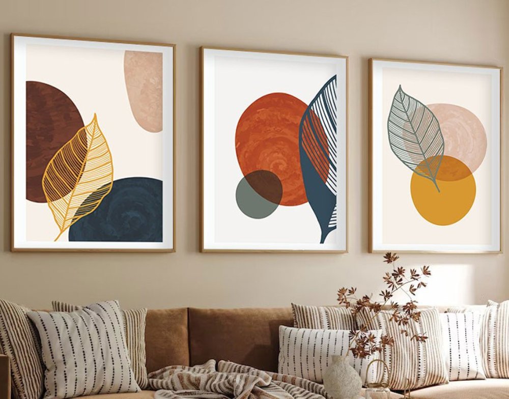 Dekoratívny rámovaný obraz z MDF (3 kusy) Huhu209 - 50 x 70