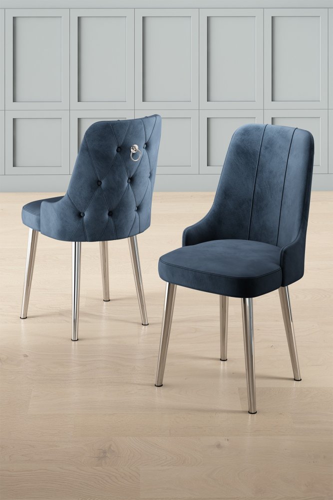 Súprava stoličiek (6 kusov) Newa - Anthracite, Chrome