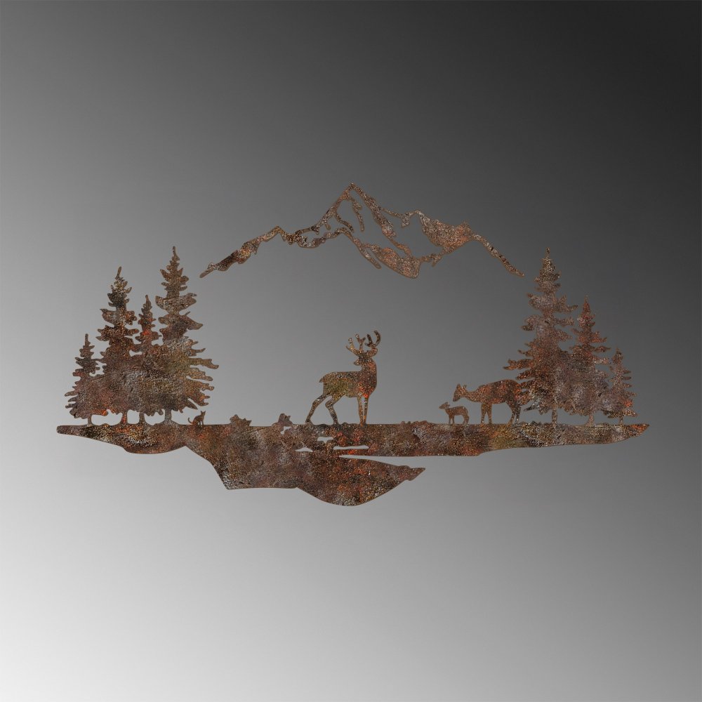 Dekorativní kovový doplněk na zeď Rusty Landscape 1 (obrázek 4)