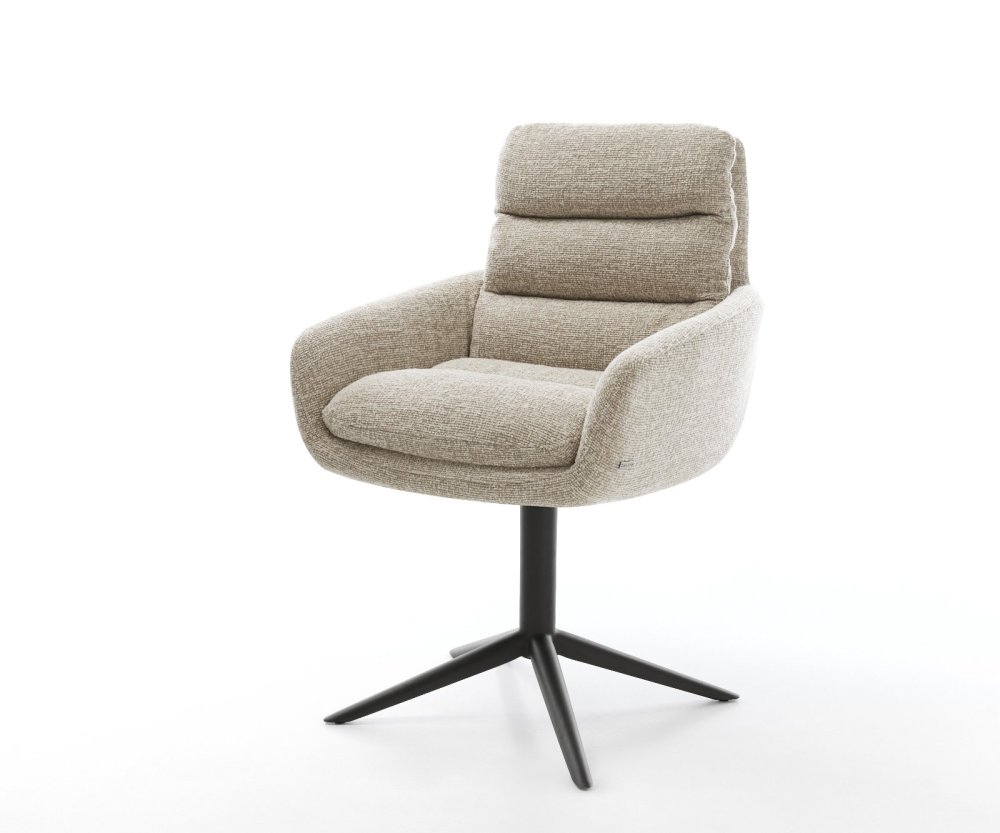 Jedálenská stolička Abelia-Flex s opierkami tkanina mäkký béžová