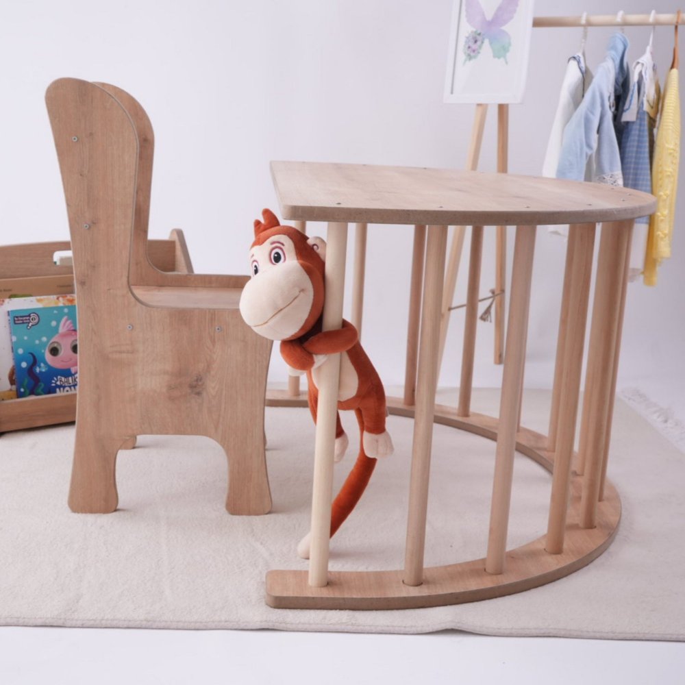 Wooden Pikler Climber Sincap - Brown