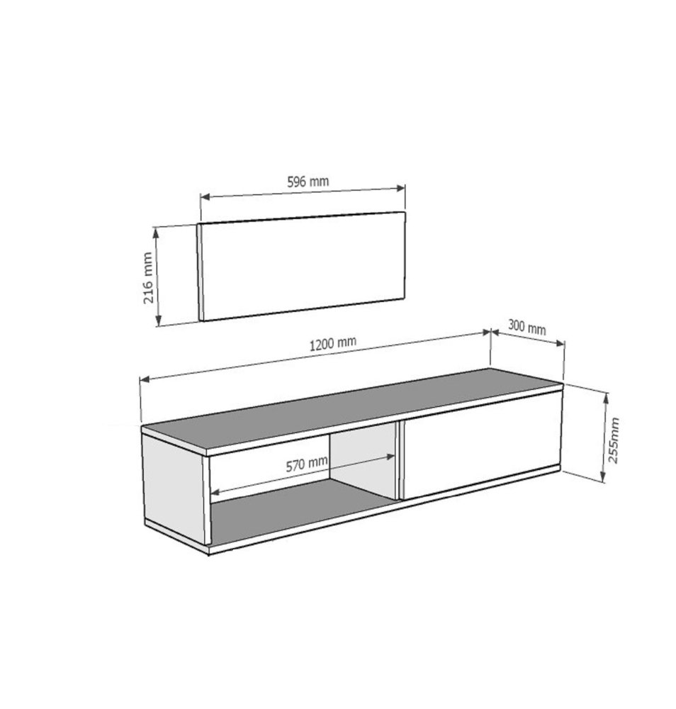 TV stolek Zuzu 120 - White, Gold (obrázek 3)