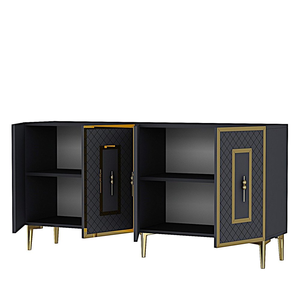 Konzolový stolek Puma 150 - Anthracite, Gold (obrázek 3)