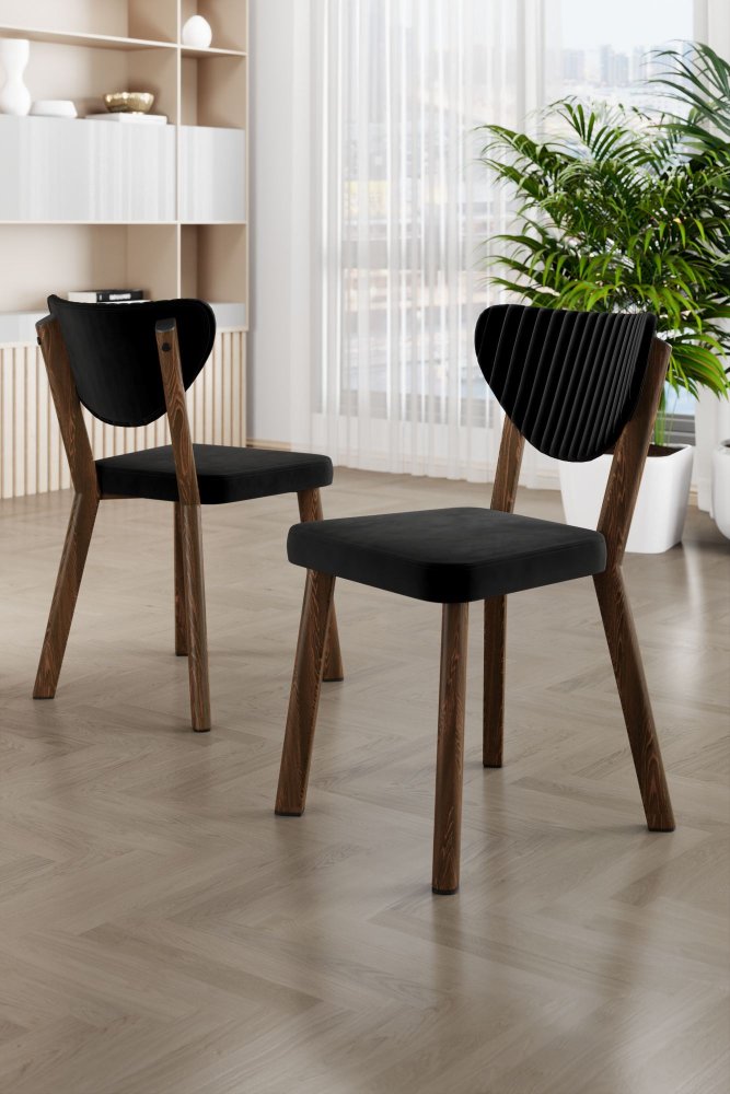 Súprava stoličiek (4 kusy) Arfe - Black, Brown