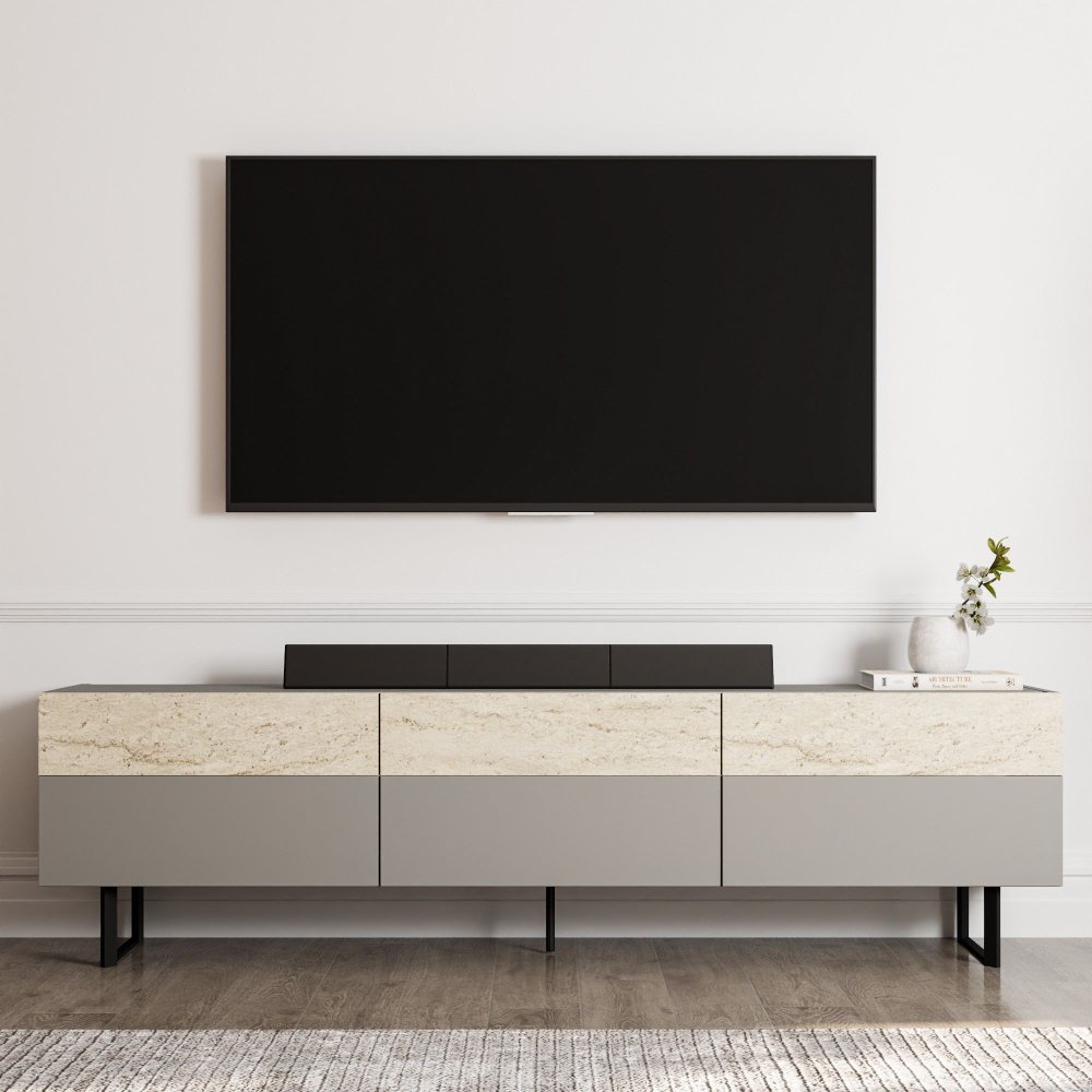 TV stolek Sign - Grey, Travertine (obrázek 8)