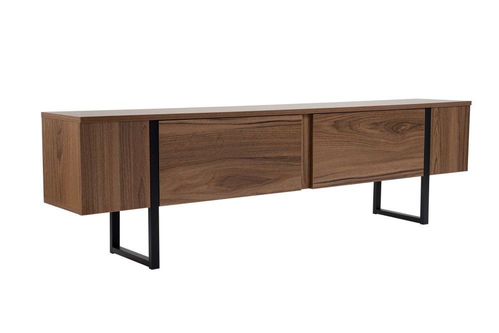 TV stolík Serenity - Walnut, Black