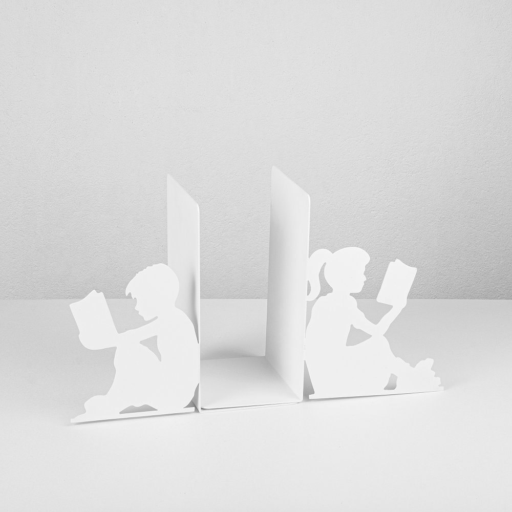 Metal Bookend Kitap tutucu 10 - White (obrázek 4)