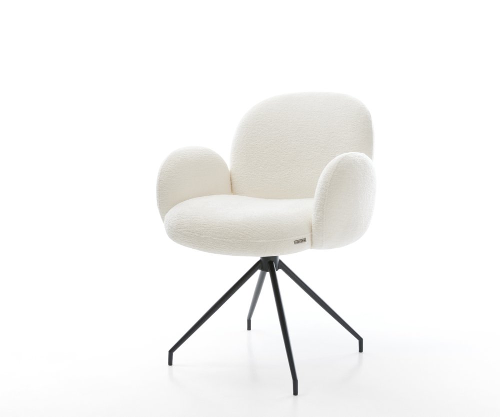 Jedálenská stolička Nube-Flex s opierkami bouclé mäkký béžová krížová